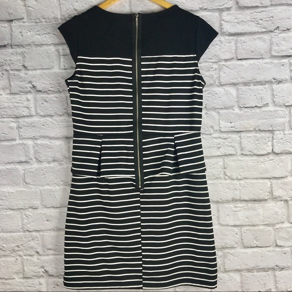 RED Sams Fifth Avenue Size Large Peplum Dress - Picture 2 of 6